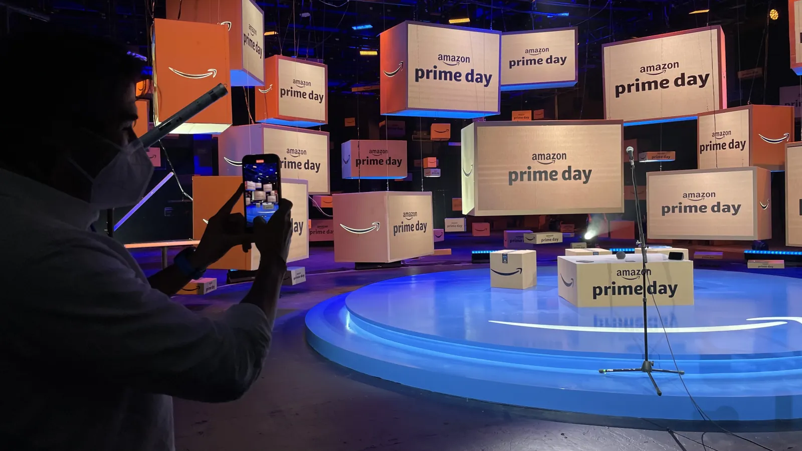 PRIME — The set seen as designed: through a phone camera