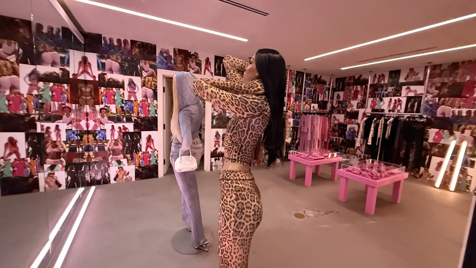 I.AM.GIA — The mannequins in the Blare tracksuit, between the campaign walls